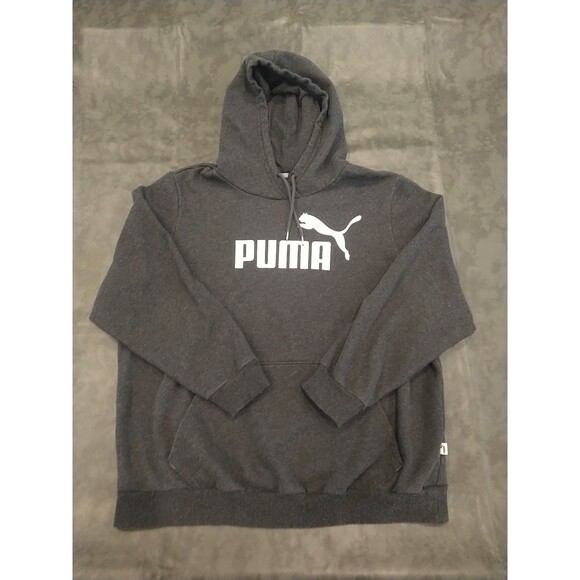 Puma Ladies 1X Hoodie Gray Logo Cozy Comfy Athletiic - Picture 1 of 8